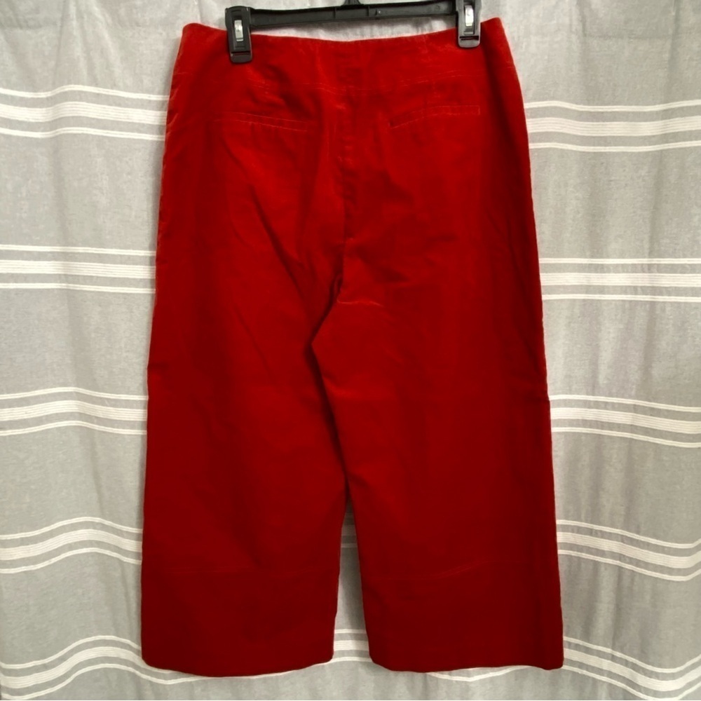GIANNI BINI / Maureen Red Spice Corduroy High Rise Crop Pants Size 10 - Picture 4 of 10